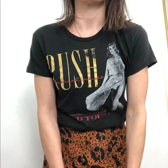 Vintage Unisex Rush World Tour 1980 Tee ShirtM